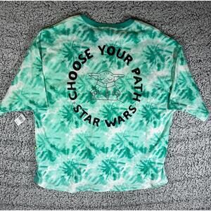 Disney Parks Star Wars Grogu Tie Dye Womens Large Shirt Mandalorian Yoda NWT